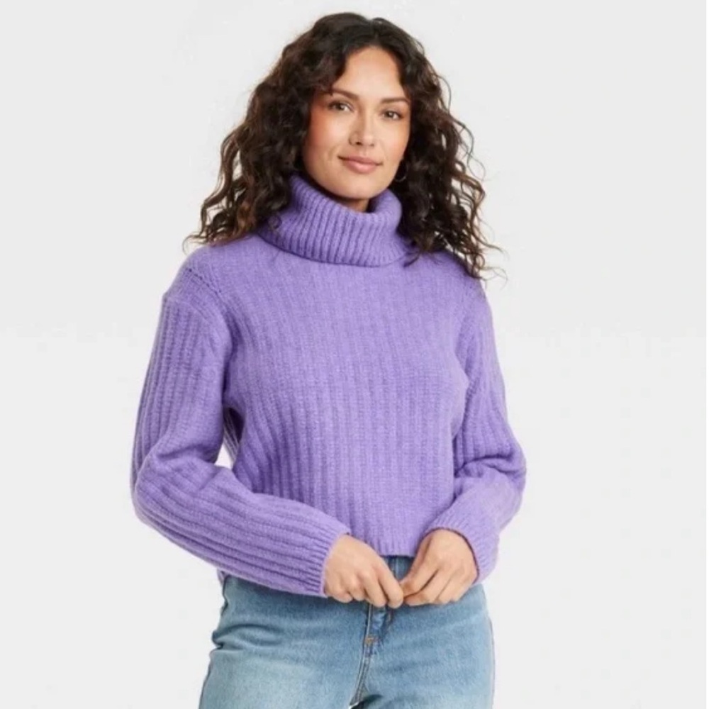 Universal Thread Lilac Purple Mock Turtleneck Cashmere-Like Sweater